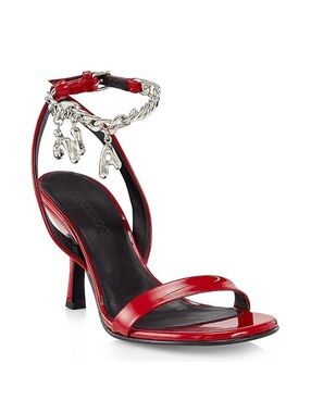 JW Anderson Chain Ankle Strap High Heel Sandals in Red, Size 37.5 New in Box